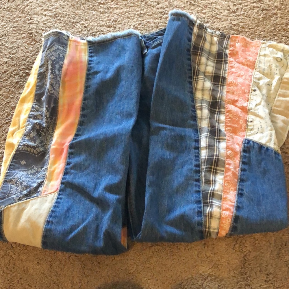 Patchwork Flare Jeans - image 2